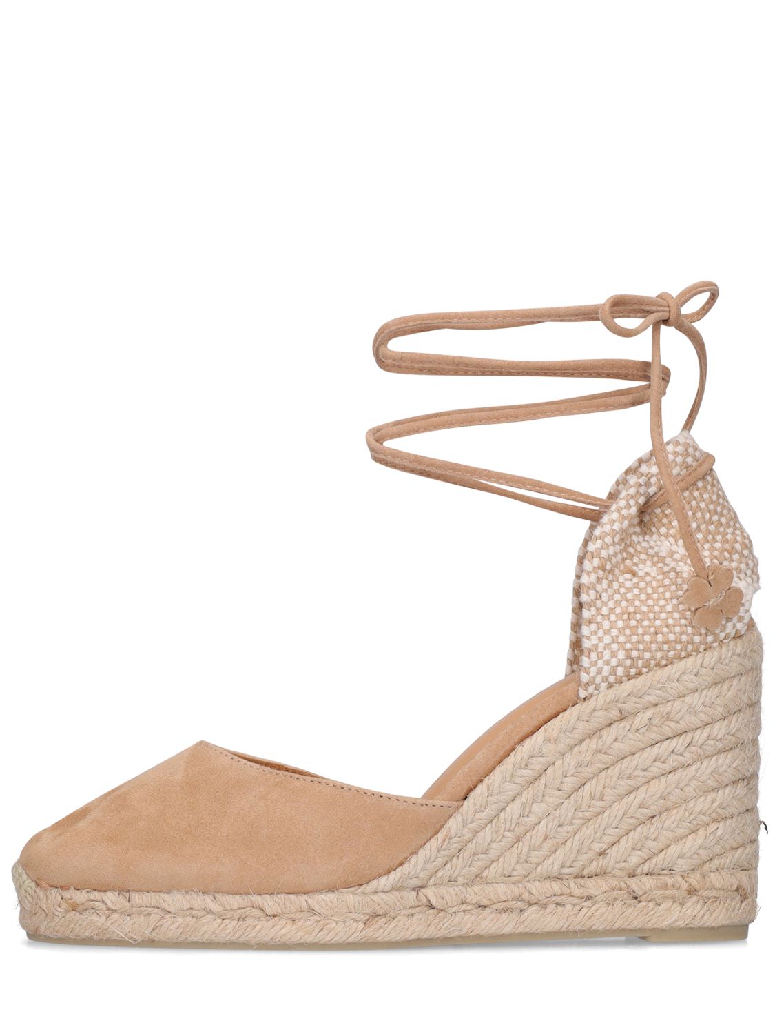 Image of 90mm Carina Suede Espadrille Wedges