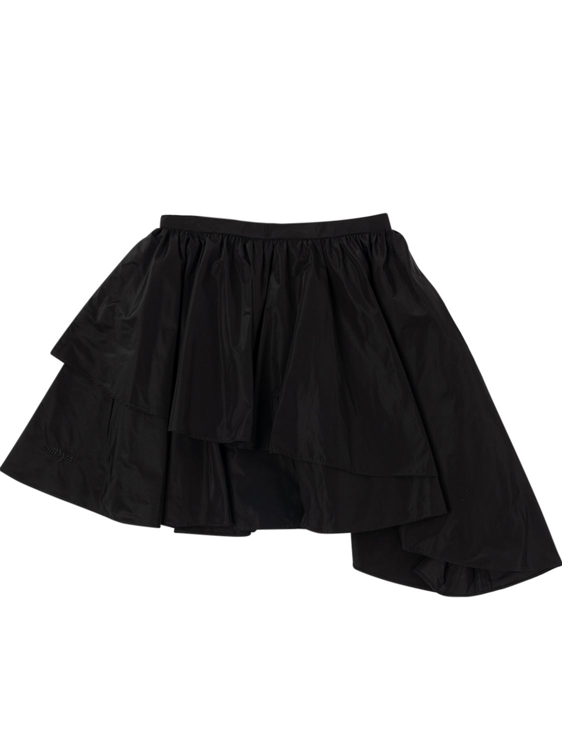 MSGM Asymmetrical Ruffled Taffeta Skirt