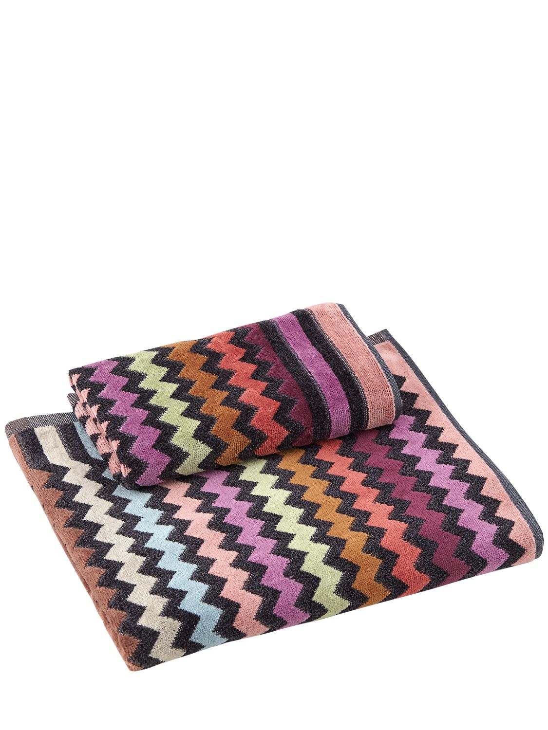 Missoni Home Collection Set Of 2 Warner Towels In Multicolor