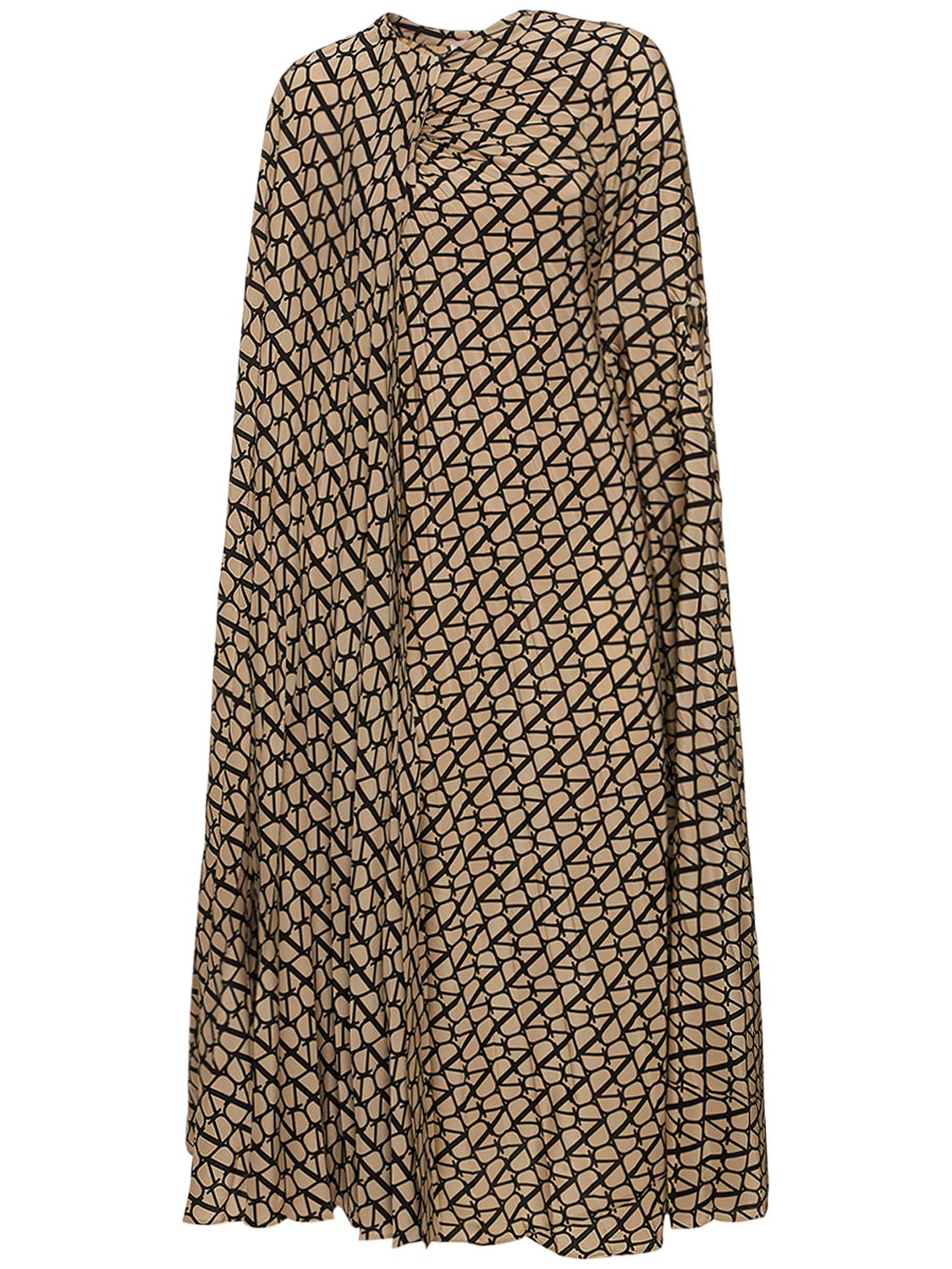 Robe En Soie Crêpe De Chine Iconographe - VALENTINO - Modalova