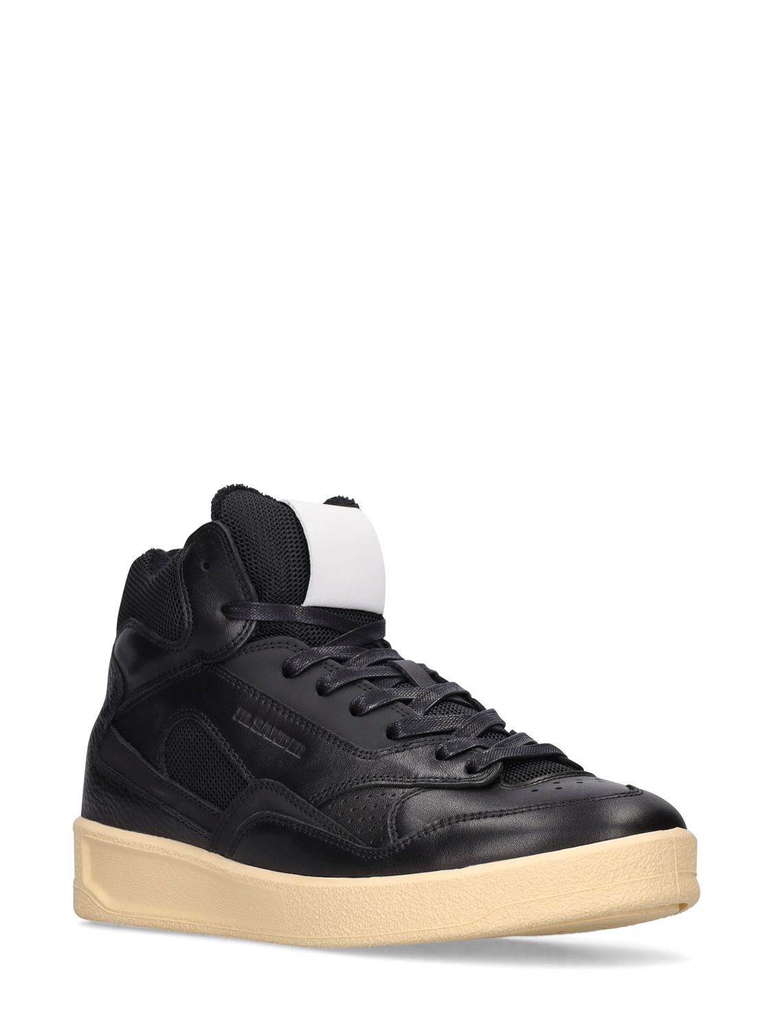JIL SANDER 30MM BASKET HI POLY & MESH SNEAKERS 