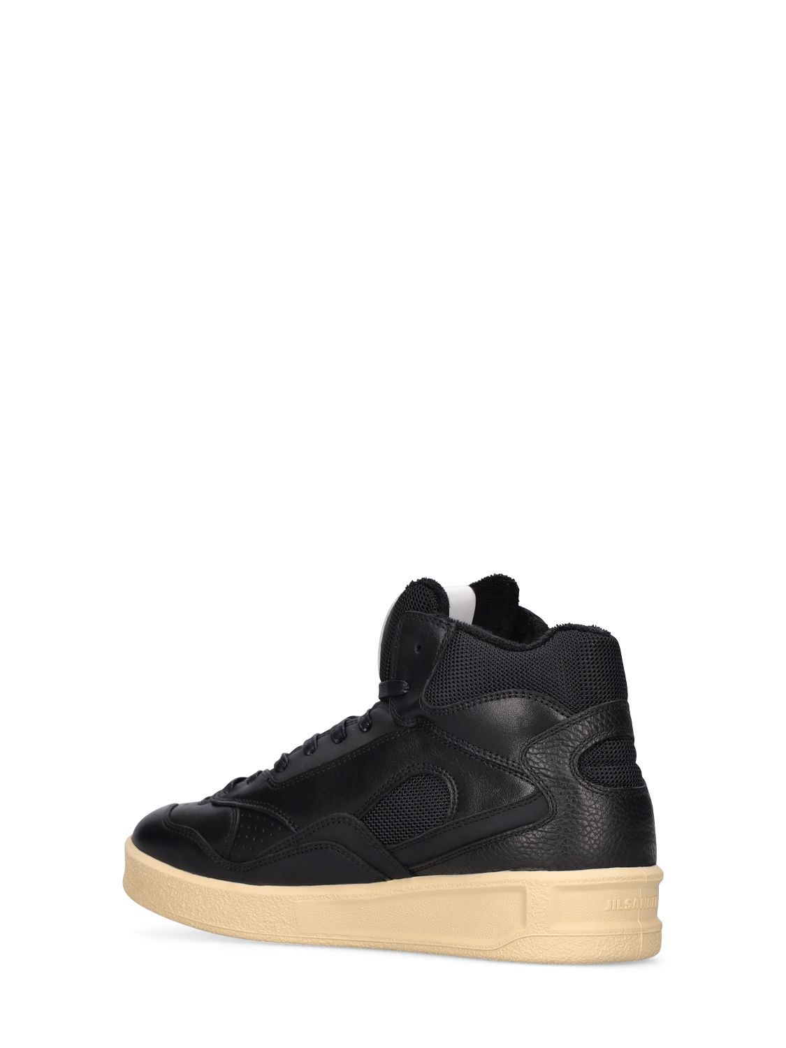 JIL SANDER 30MM BASKET HI POLY & MESH SNEAKERS 