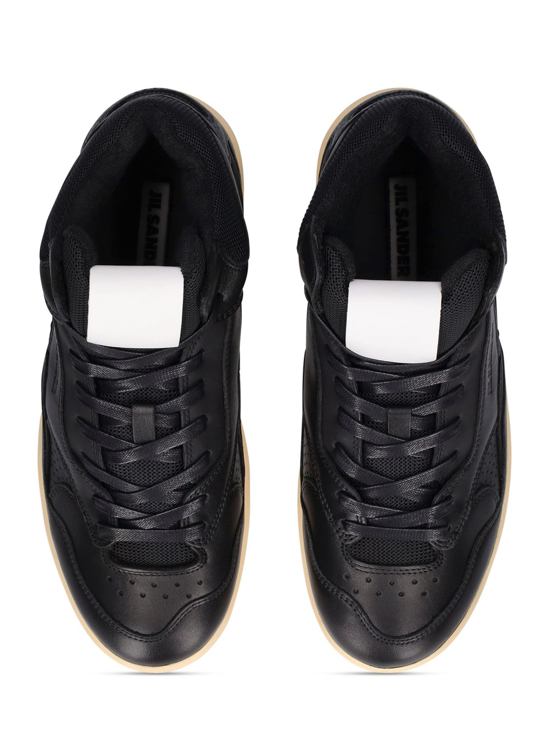 JIL SANDER 30MM BASKET HI POLY & MESH SNEAKERS 