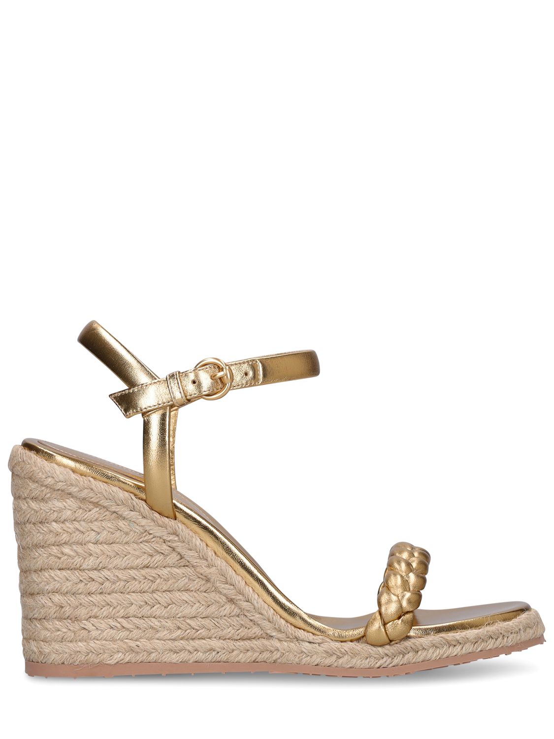 90mm Cruz Leather Espadrille Wedges