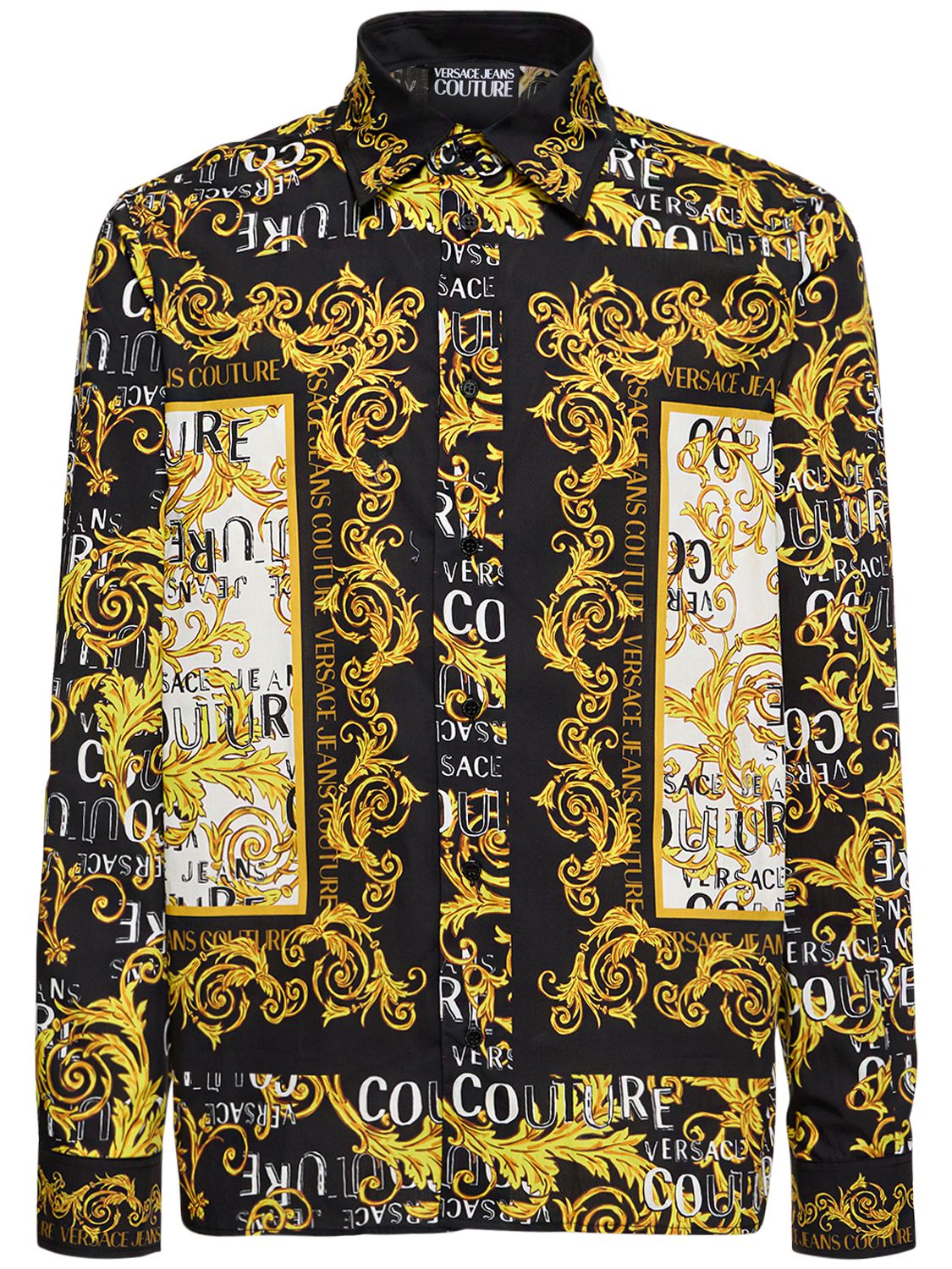 Baroque Print Cotton Poplin Shirt