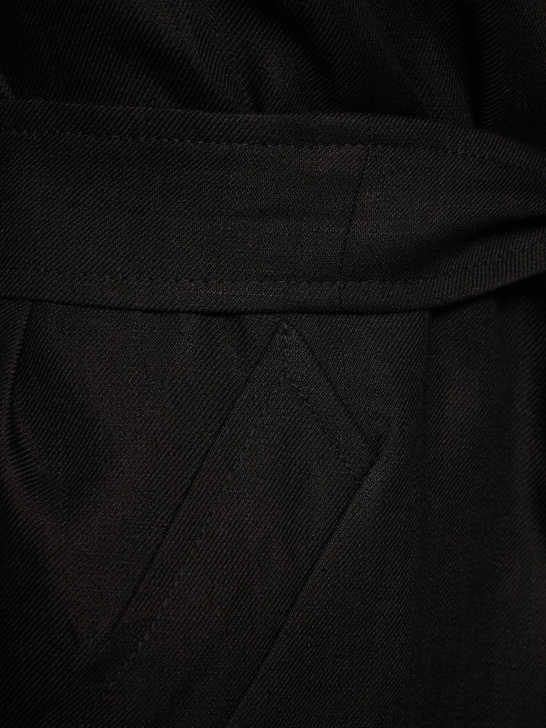 Shop Tagliatore Carola Linen Trench Coat In Black