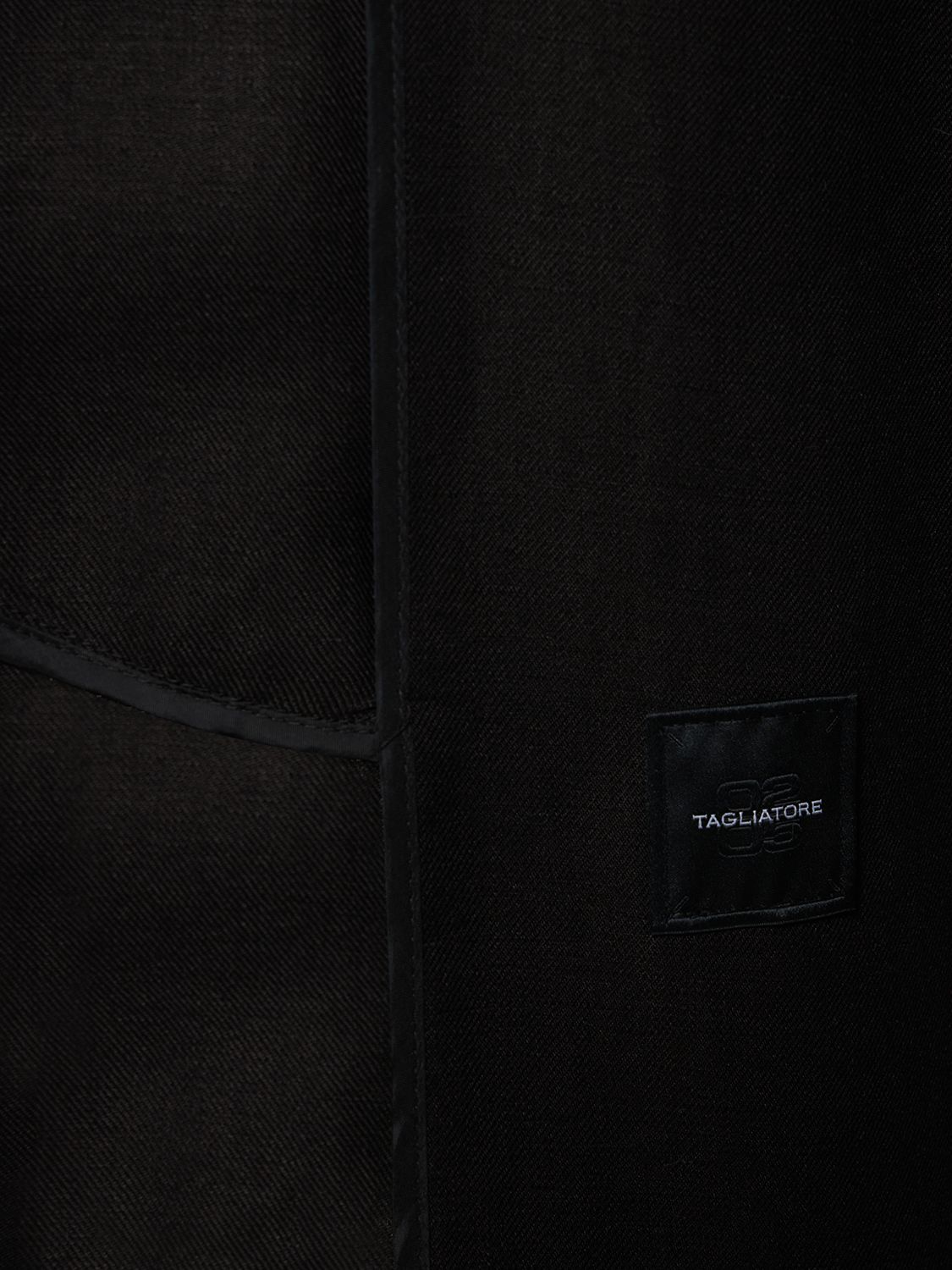 Shop Tagliatore Carola Linen Trench Coat In Black