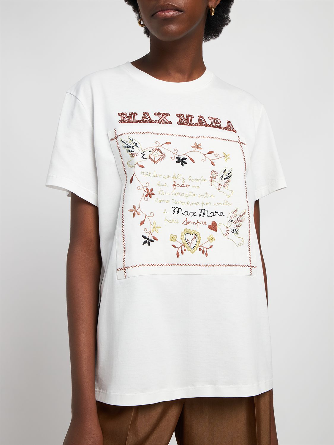  Max Mara T-shirt Aus Baumwolljersey 