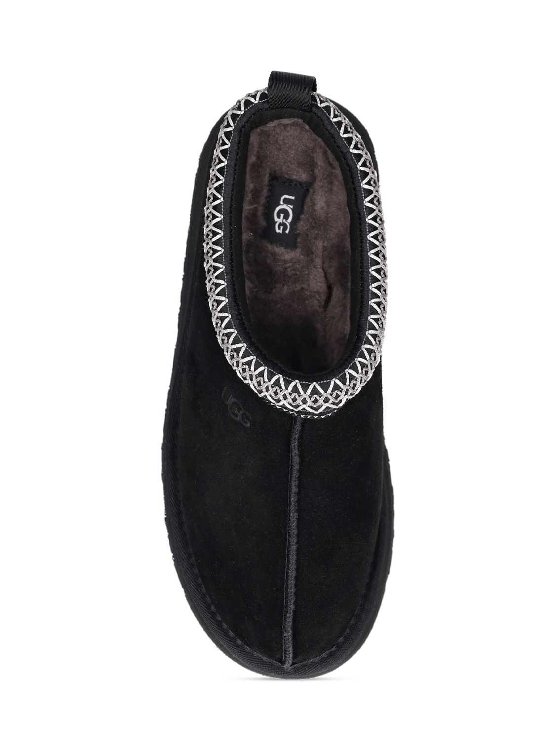 Shop Ugg 40mm Tazz Shearling Platform Loafers In Black