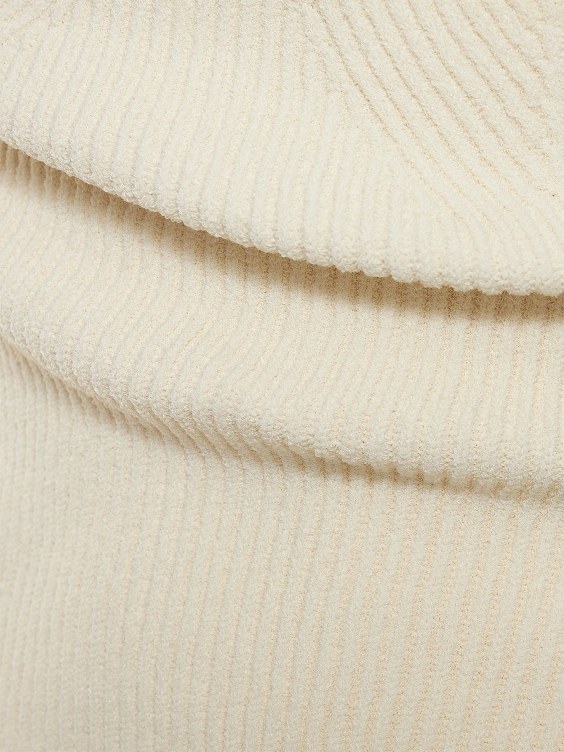 Shop Khaite Jericho Strapless Knitted Viscose Top In White