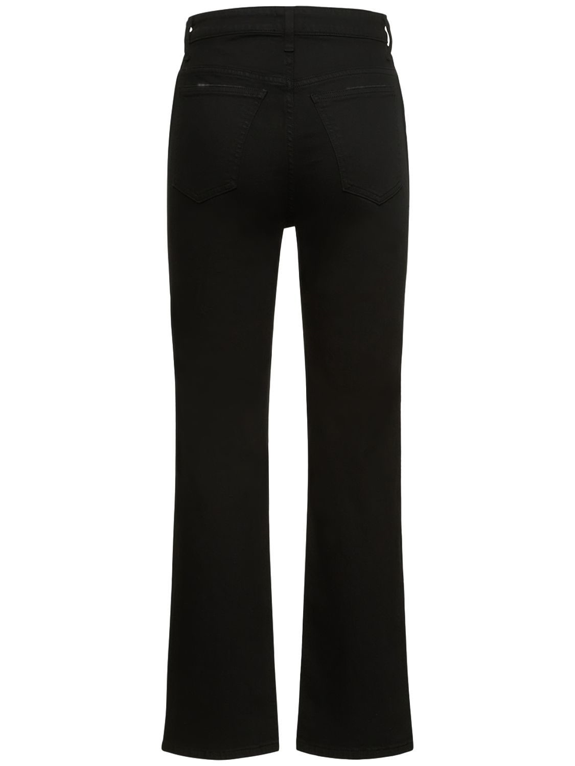 Shop Khaite Abigail Straight Cotton Denim Jeans In Black