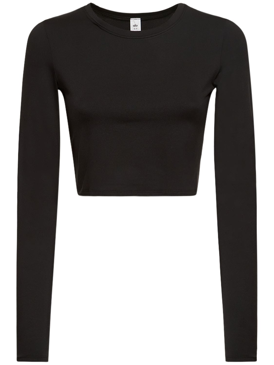Alo Yoga Alosoft Finesse Tech Long Sleeve T-shirt In Black