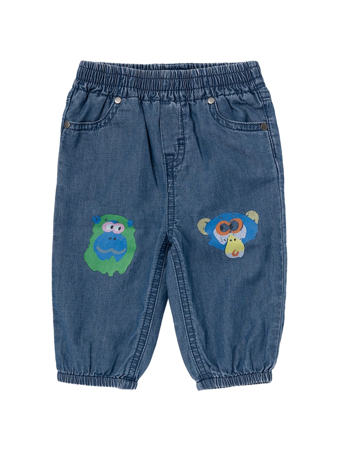 Printed Organic Cotton Chambray Pants