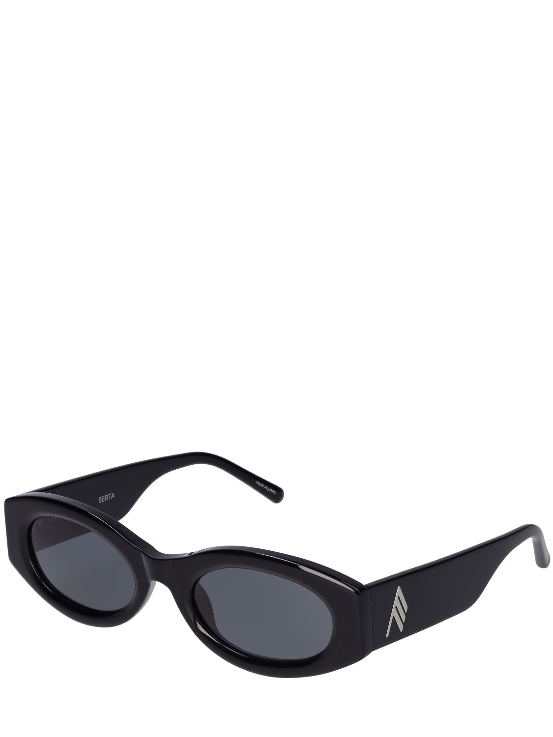 Attico Black Linda Farrow Edition Berta Sunglasses In Black,grey