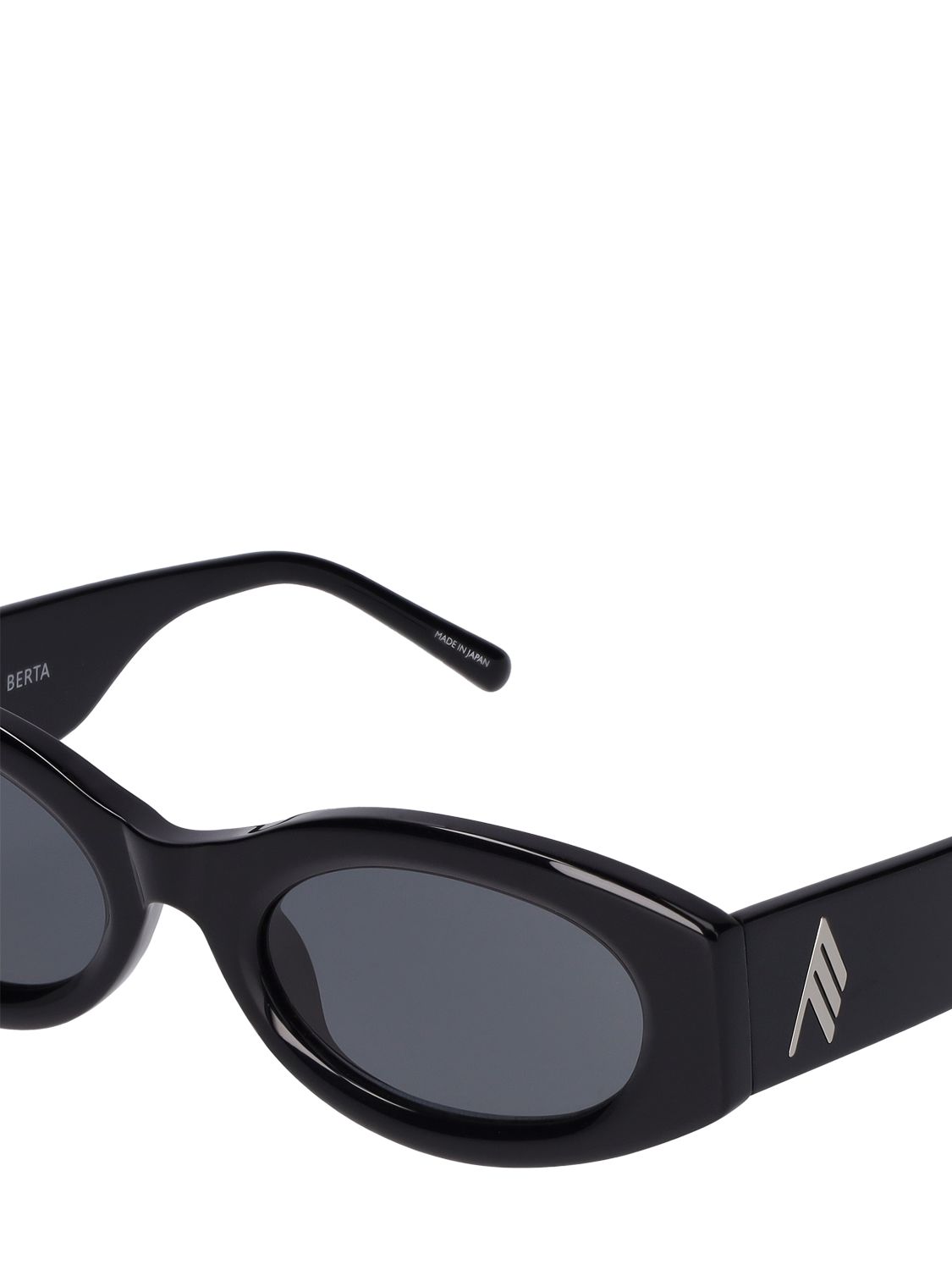 Attico Black Linda Farrow Edition Berta Sunglasses In Black,grey