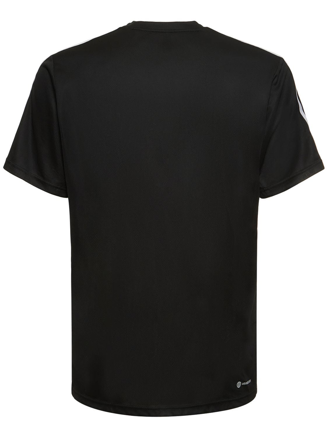 Shop Adidas Originals Base 3 Stripes T-shirt In Black