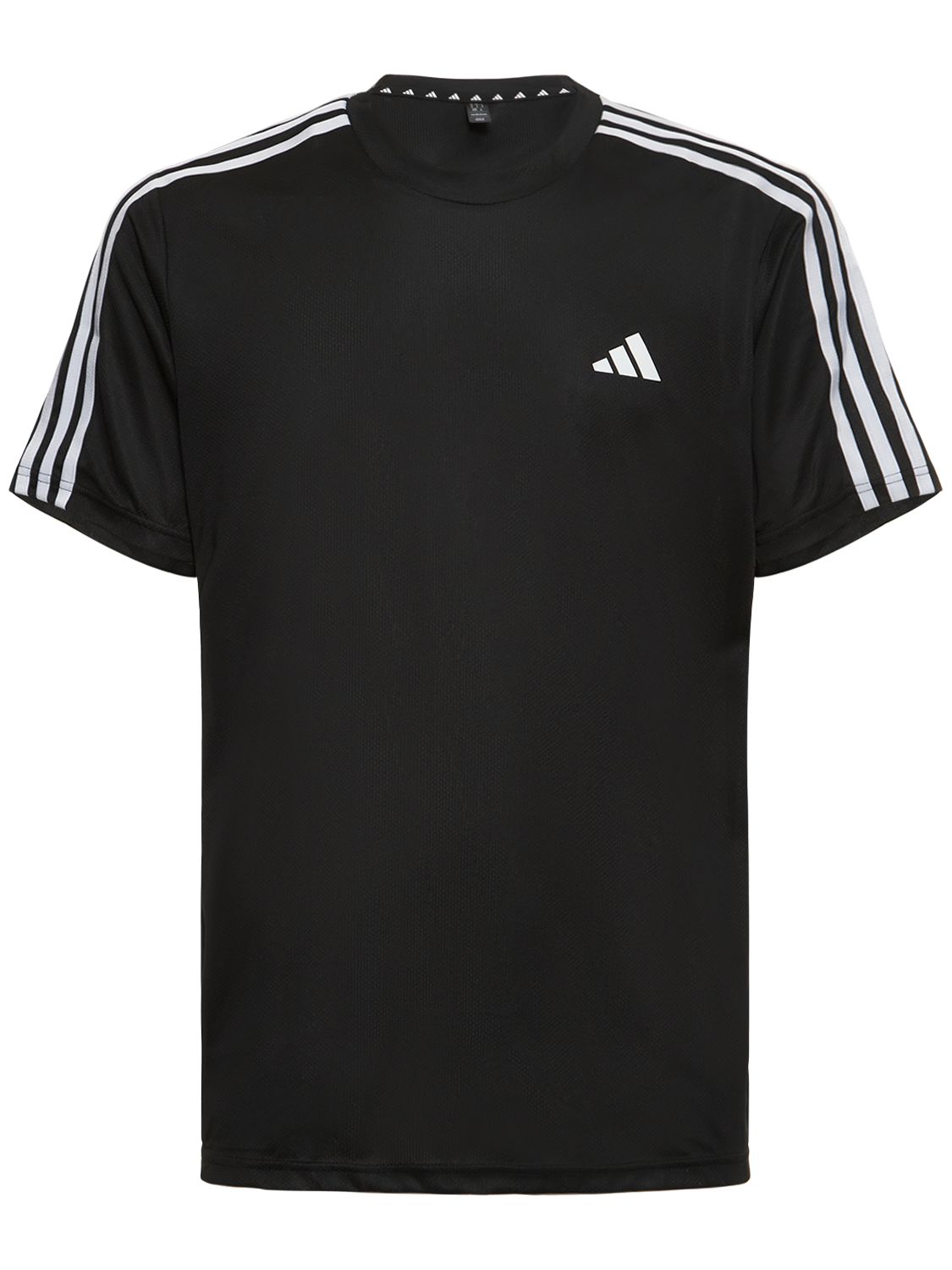Adidas Originals Base 3 Stripes T-shirt In Black