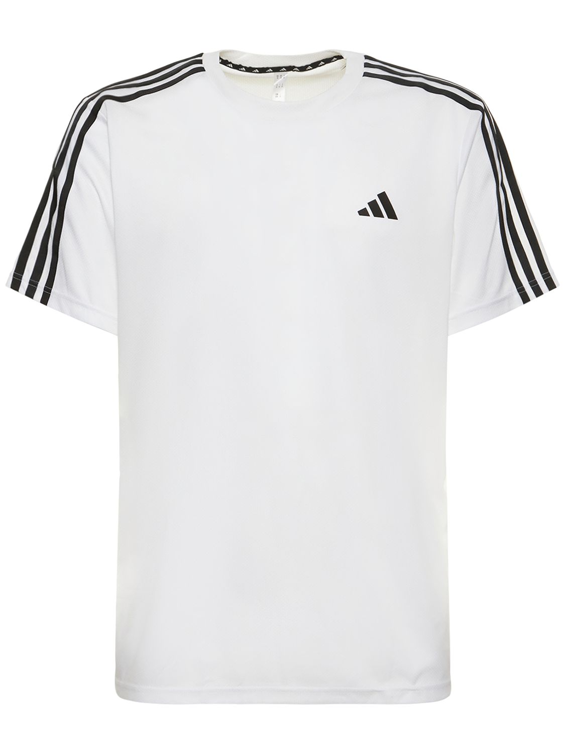 Adidas Originals Base 3 Stripes T-shirt In White