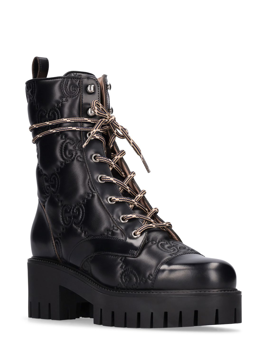 GUCCI 50mm Gucci Quilted Leather Combat Boots | Smart Closet