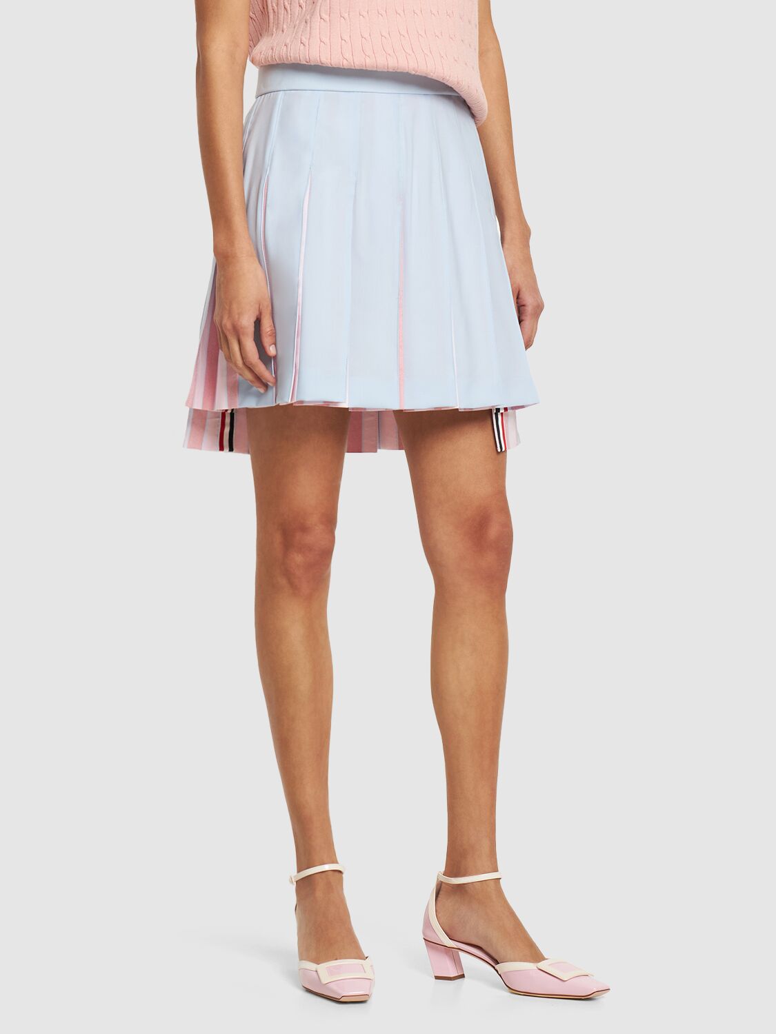 Shop Roger Vivier 45mm Belle Vivier Patent Pumps In Pink,white