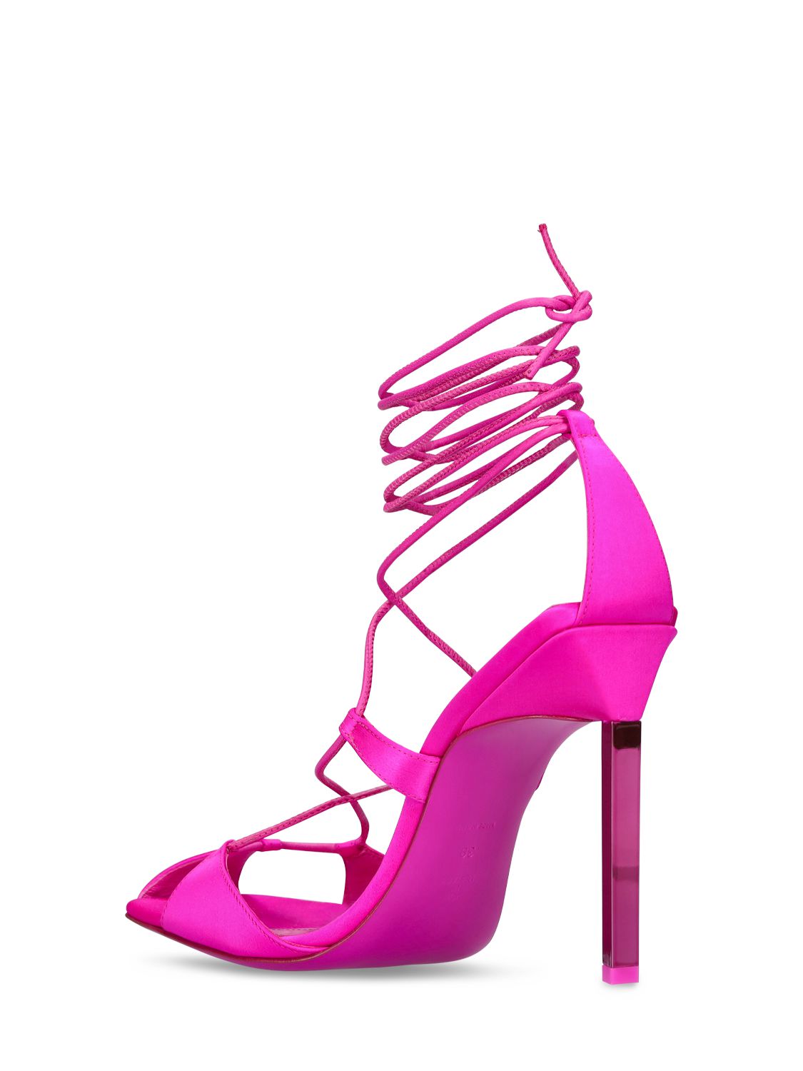 Attico Adele Lace-up Pumps In Fuchsia