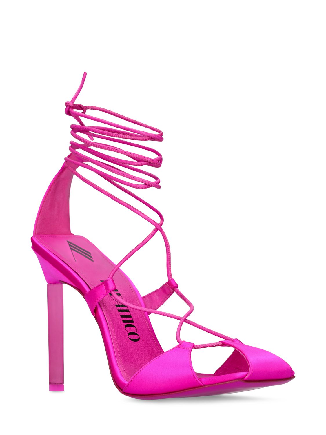 Attico Adele Lace-up Pumps In Fuchsia