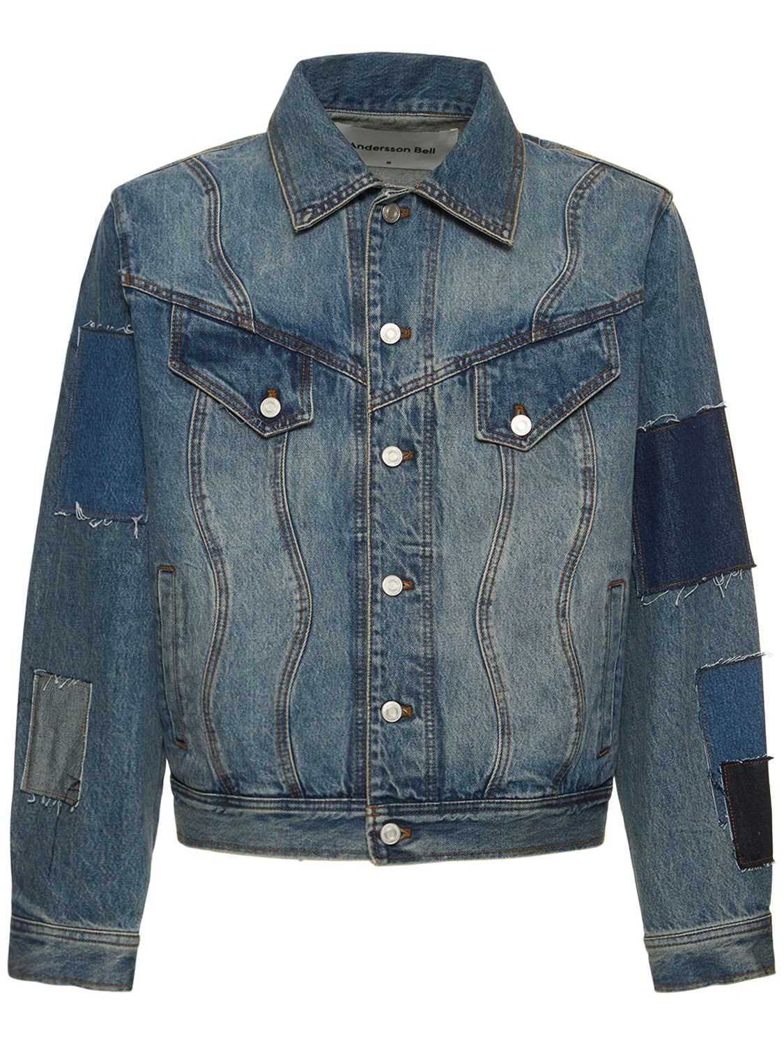 Veste En Patchwork De Denim De Coton - ANDERSSON BELL - Modalova