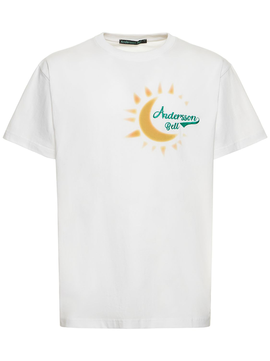 t-shirt en jersey de coton imprimé soleil