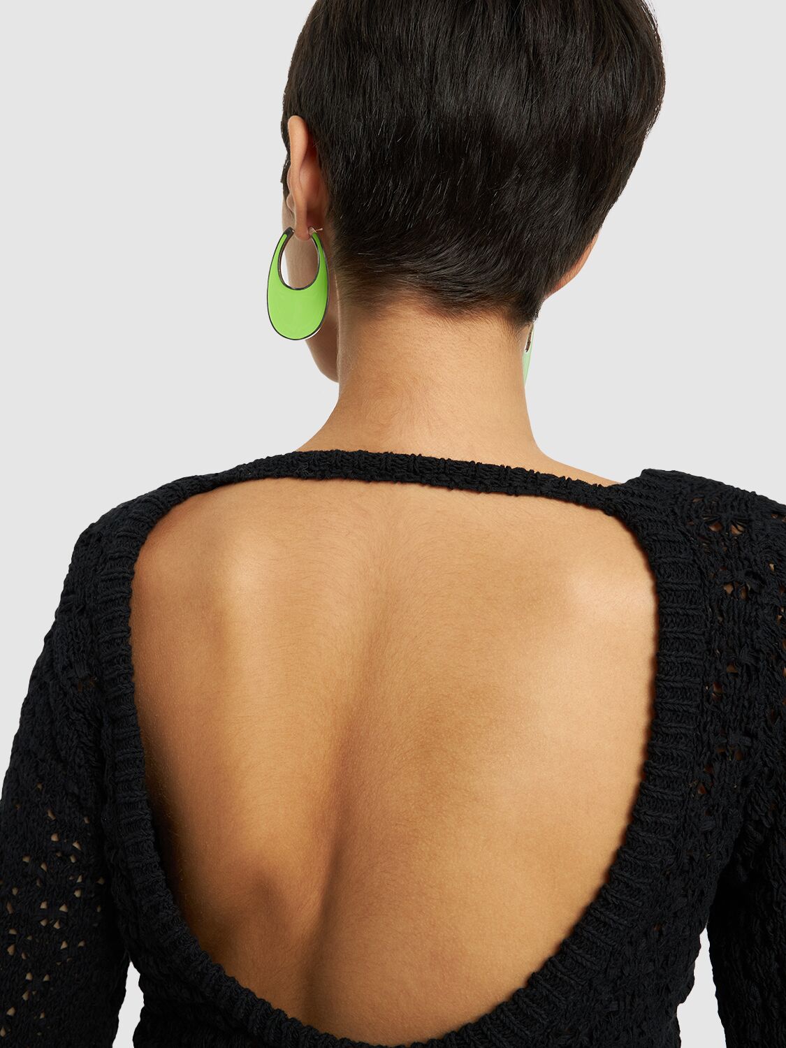 COPERNI LARGE LACQUERED SWIPE EARRINGS 