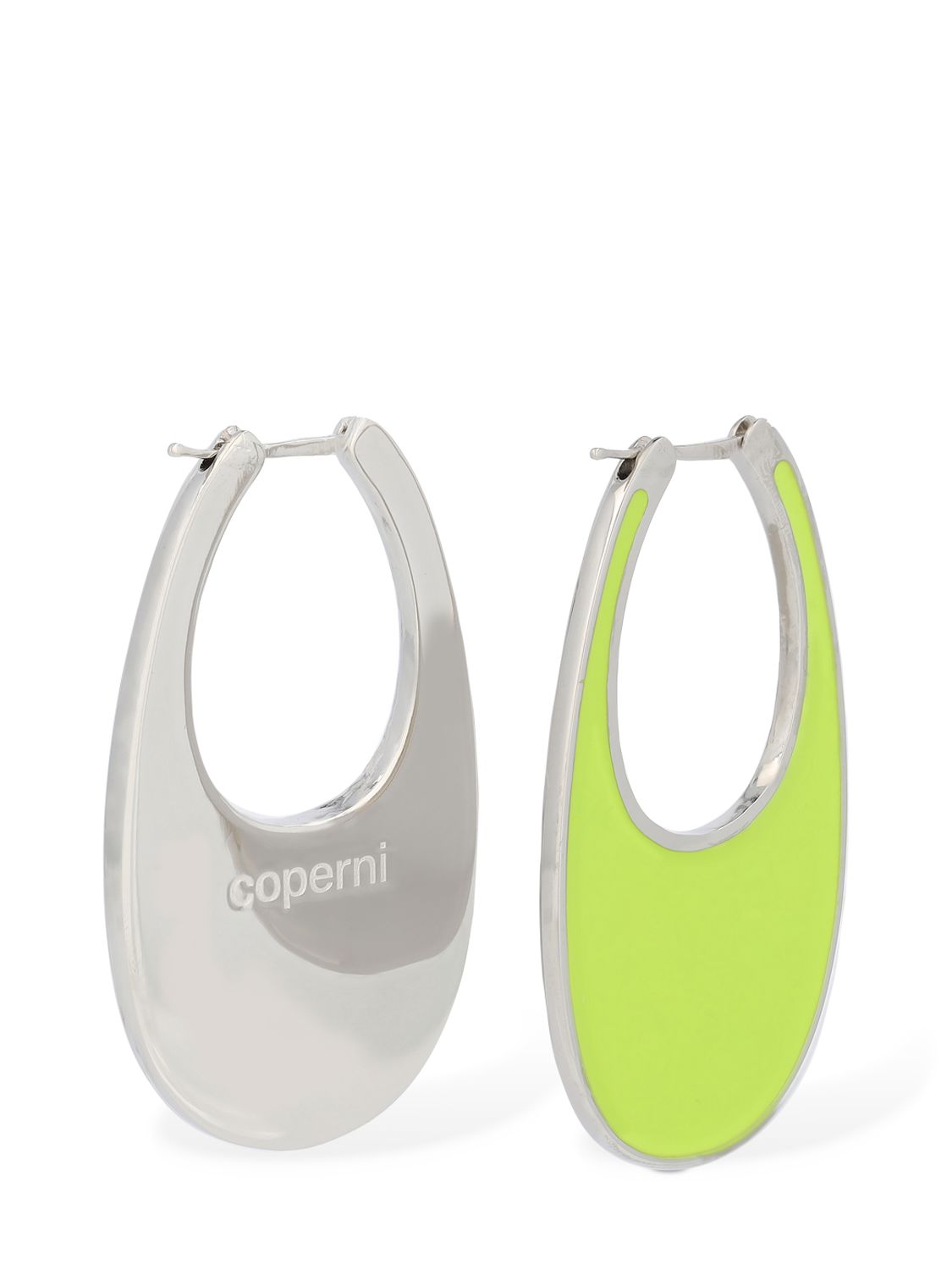 COPERNI LARGE LACQUERED SWIPE EARRINGS 