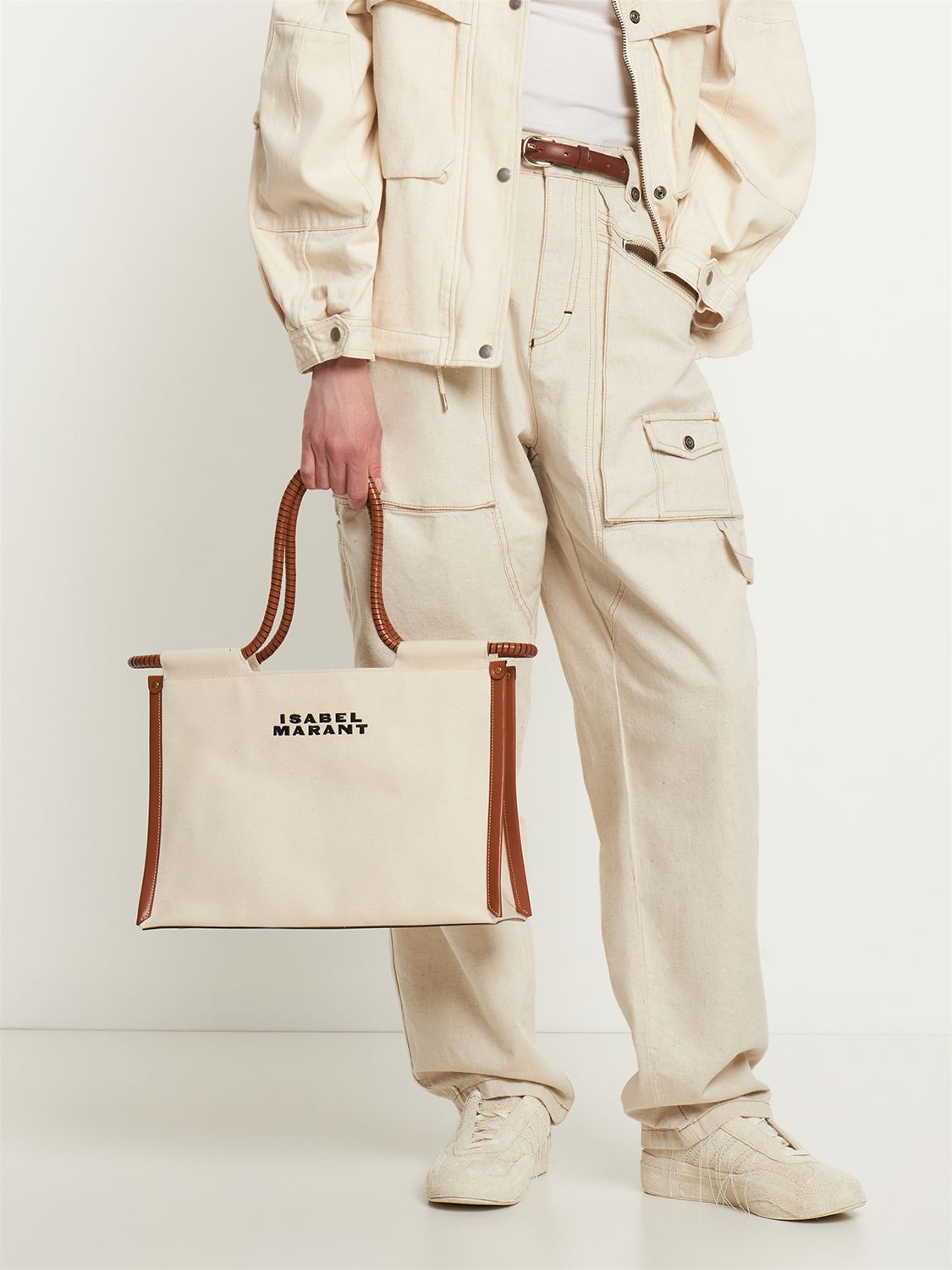 Toledo キャンバス＆レザートートバッグ