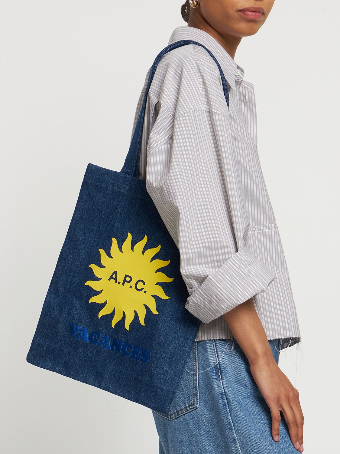 Lou Vacances Denim Tote Bag