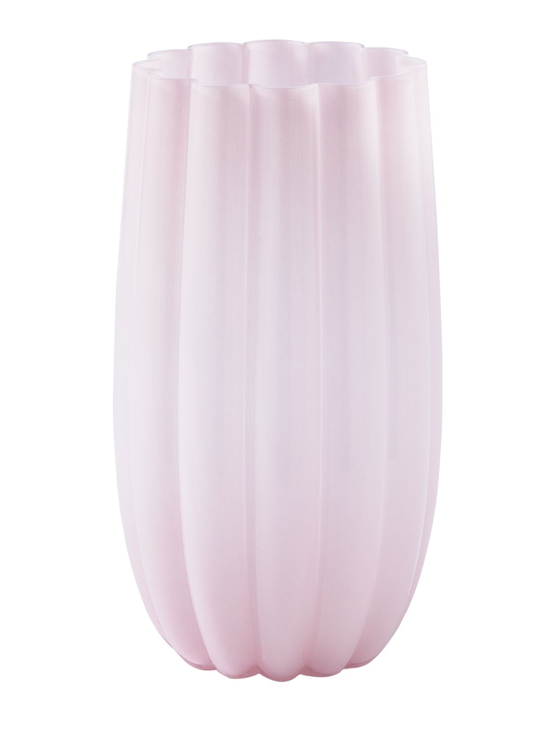 Polspotten Large Melon Glass Vase In Pink