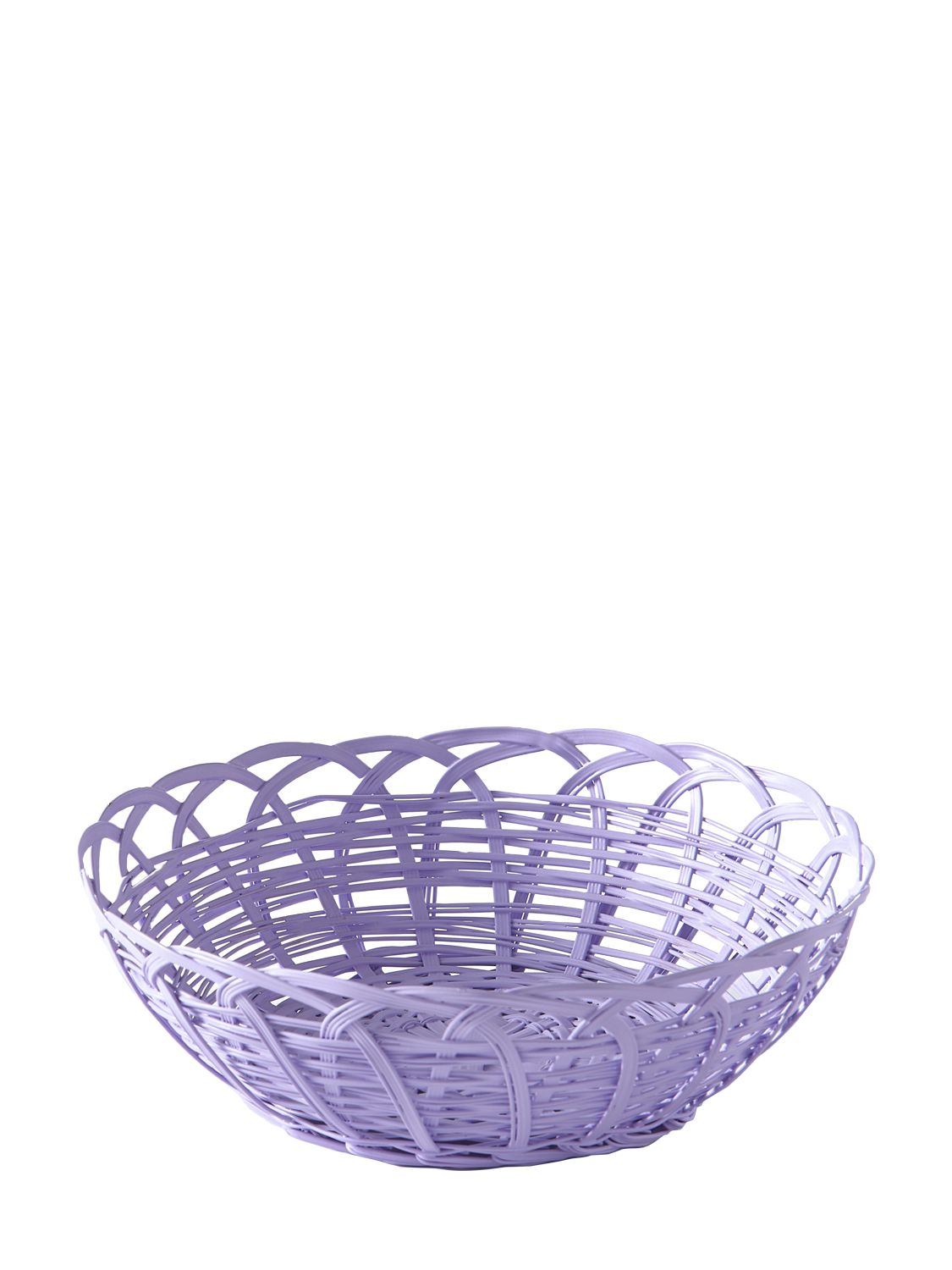 Polspotten Bakkie Round Iron Basket In 丁香紫