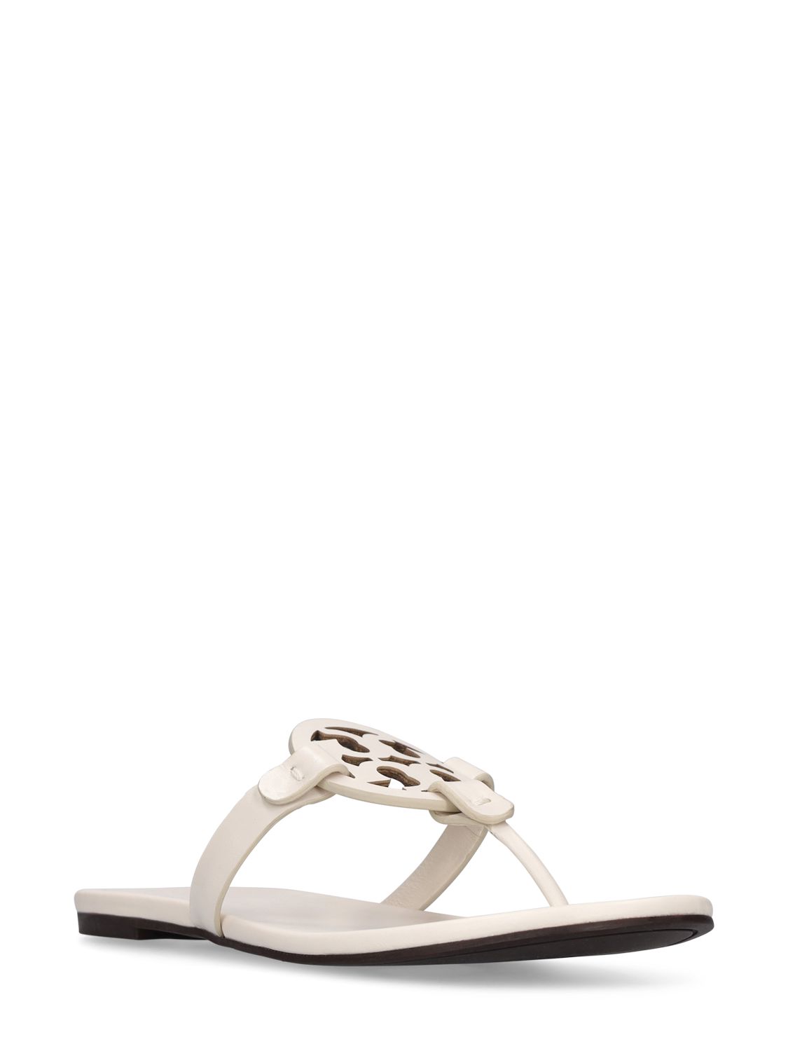 Shop Tory Burch 10mm Miller Leather Sandals In Ivory