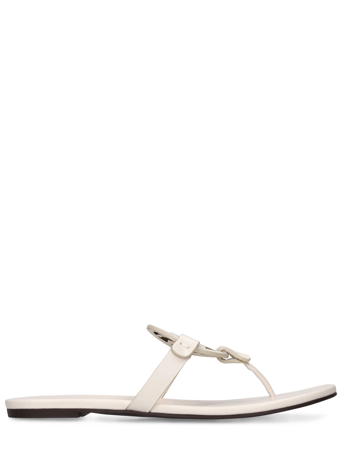 Tory Burch 10mm Miller Leather Sandals In Ivory