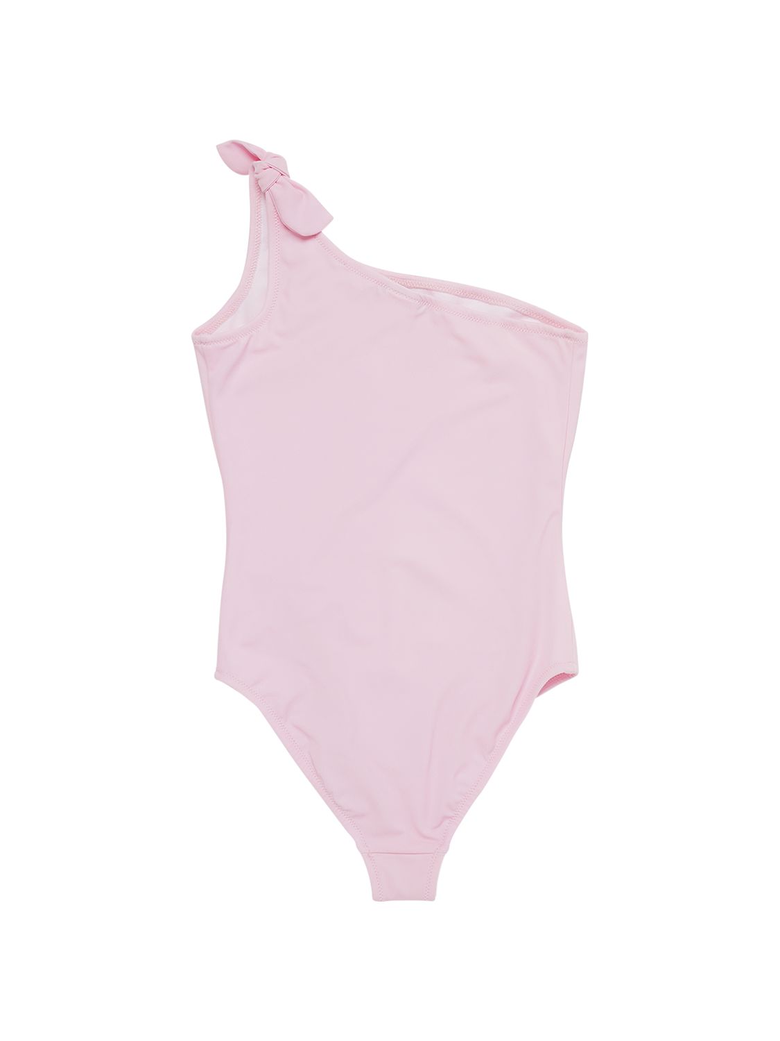 N°21 One-shoulder One-piece Pink Swimming Costume In Lycra With Logo In Pink