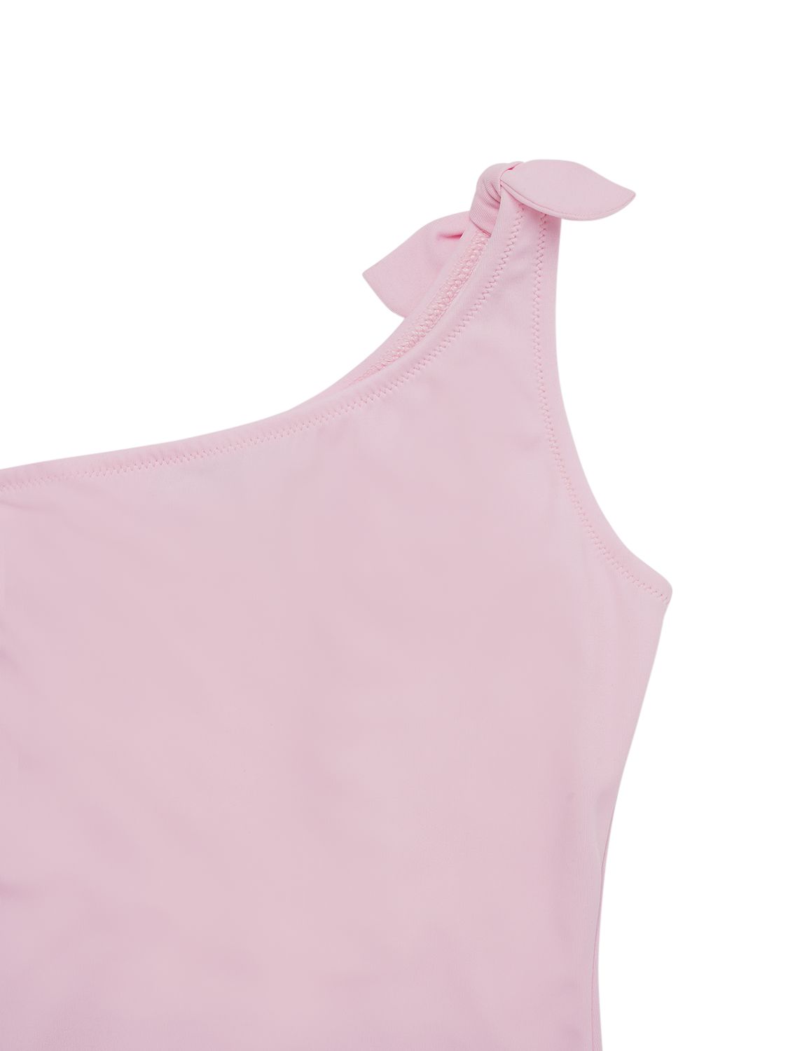 N°21 One-shoulder One-piece Pink Swimming Costume In Lycra With Logo In Pink