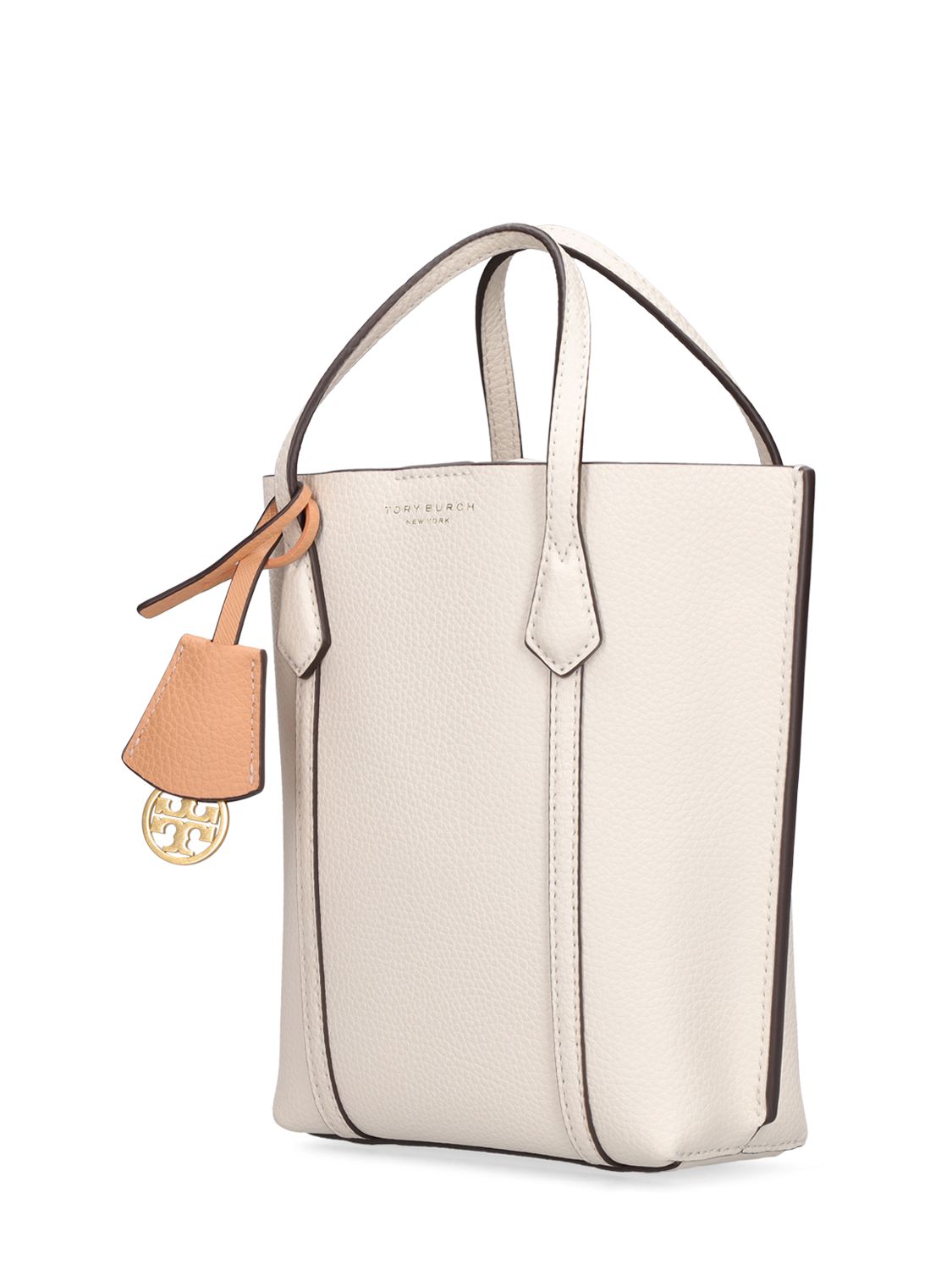 Tory Burch Mini Perry Leather Top Handle Bag In New Ivory