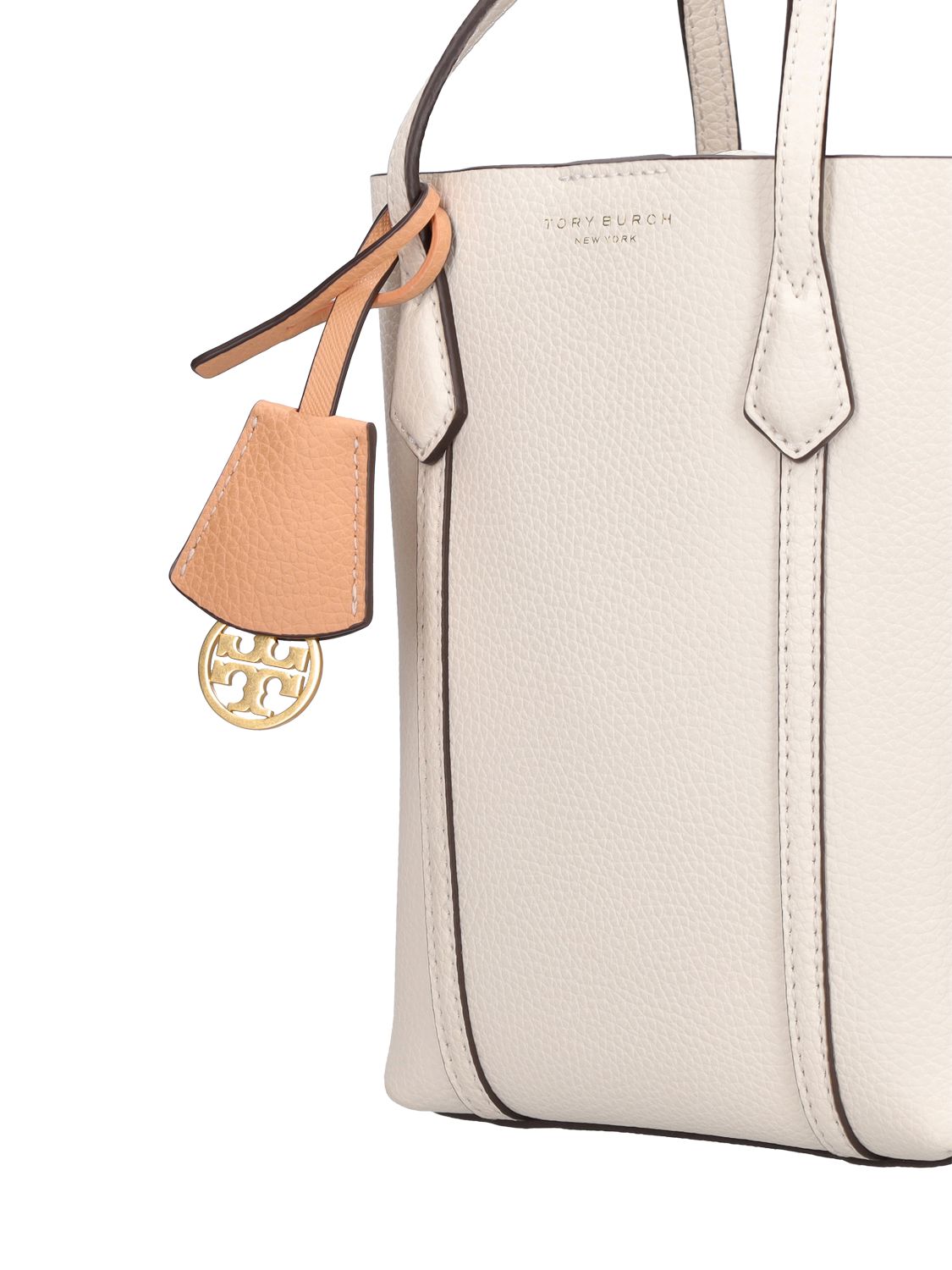 Tory Burch Mini Perry Leather Top Handle Bag In New Ivory