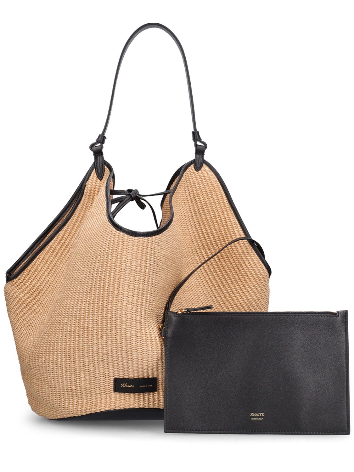Medium Lotus Raffia Tote Bag
