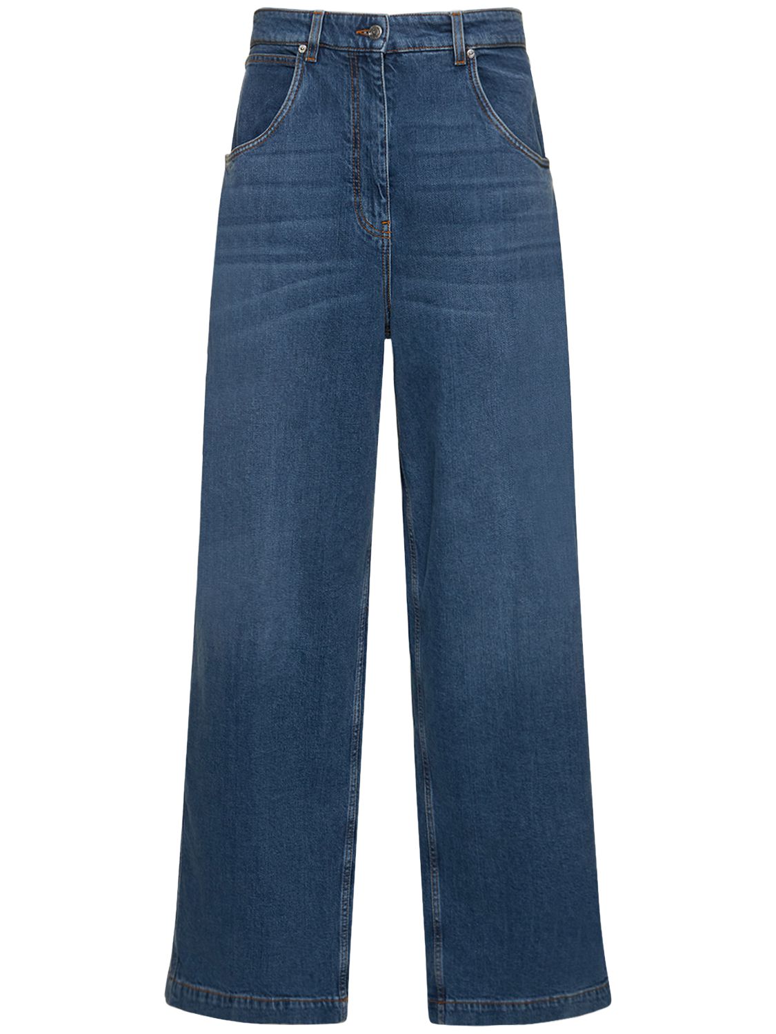 Denim High Rise Wide Jeans