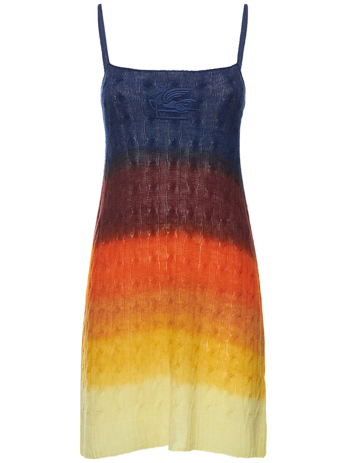 Multicolor Wool Knit Mini Dress