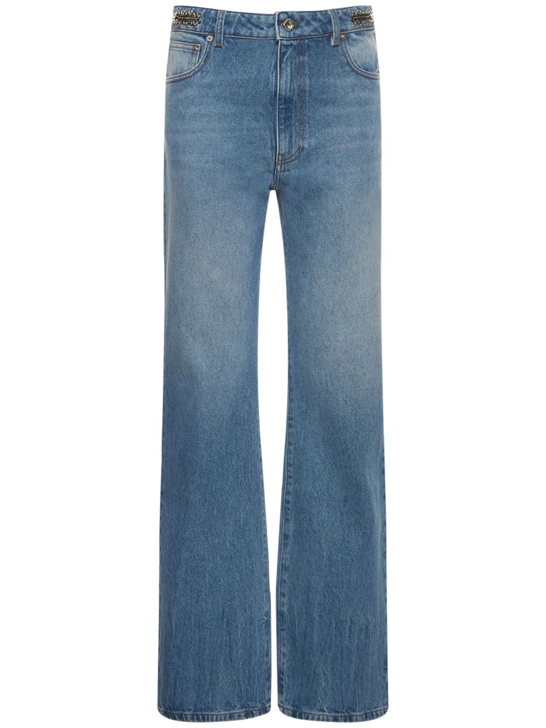 Denim Embellished High Rise Jeans