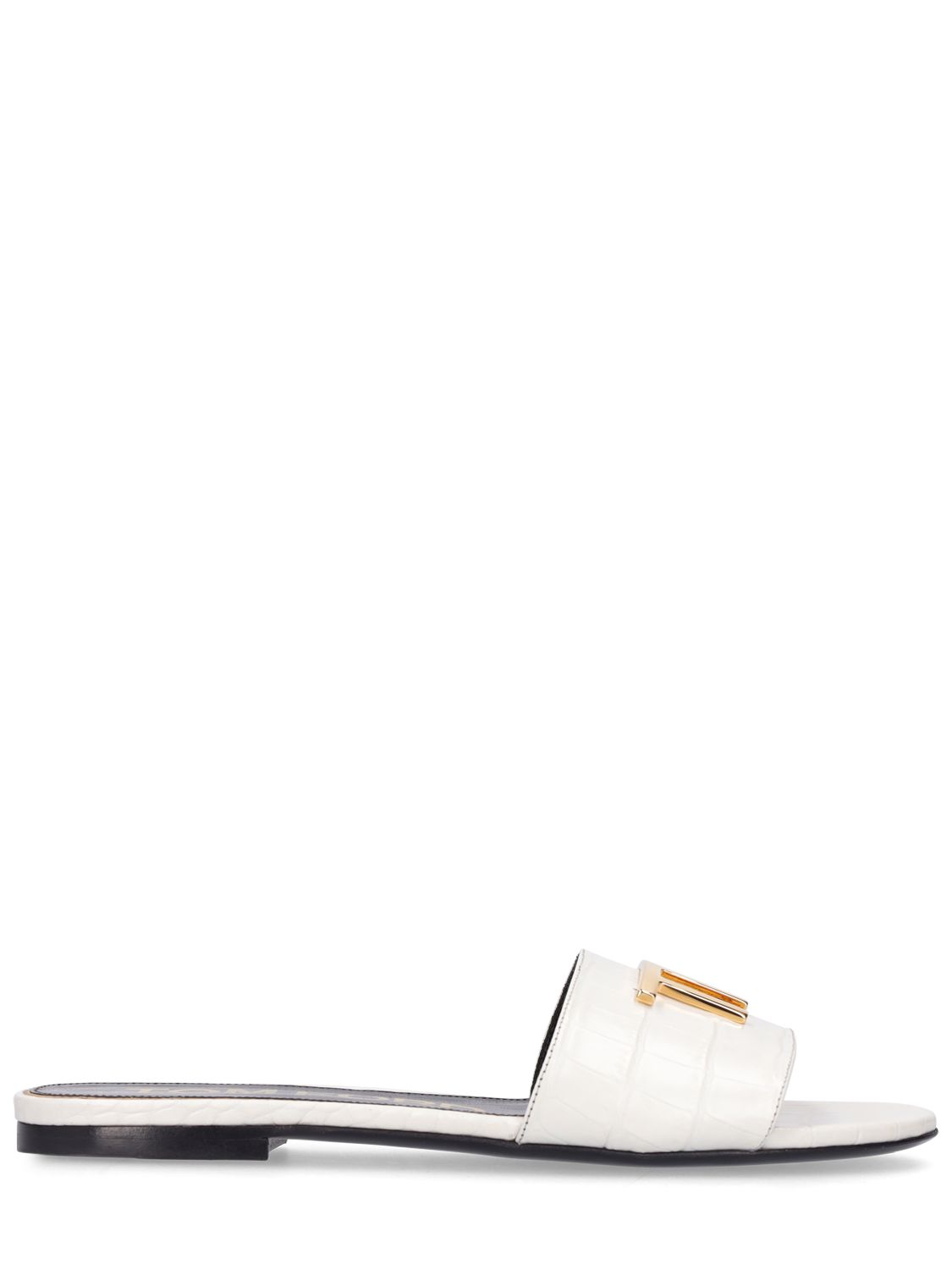 Sandales En Cuir Embossé Crocodile 10 Mm - TOM FORD - Modalova