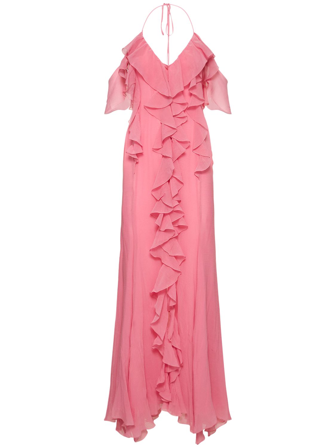 Robe En Georgette De Soie Et Coton - BLUMARINE - Modalova