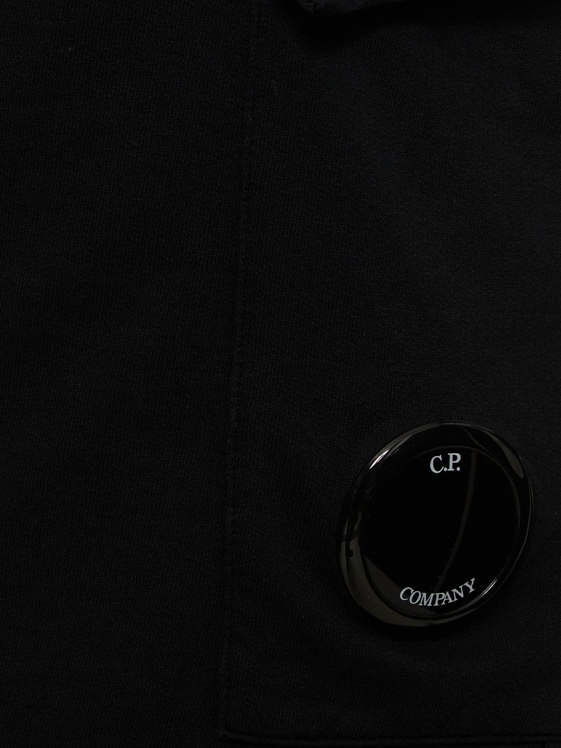 Shop C.p. Company Light Cotton Cargo Shorts In Black