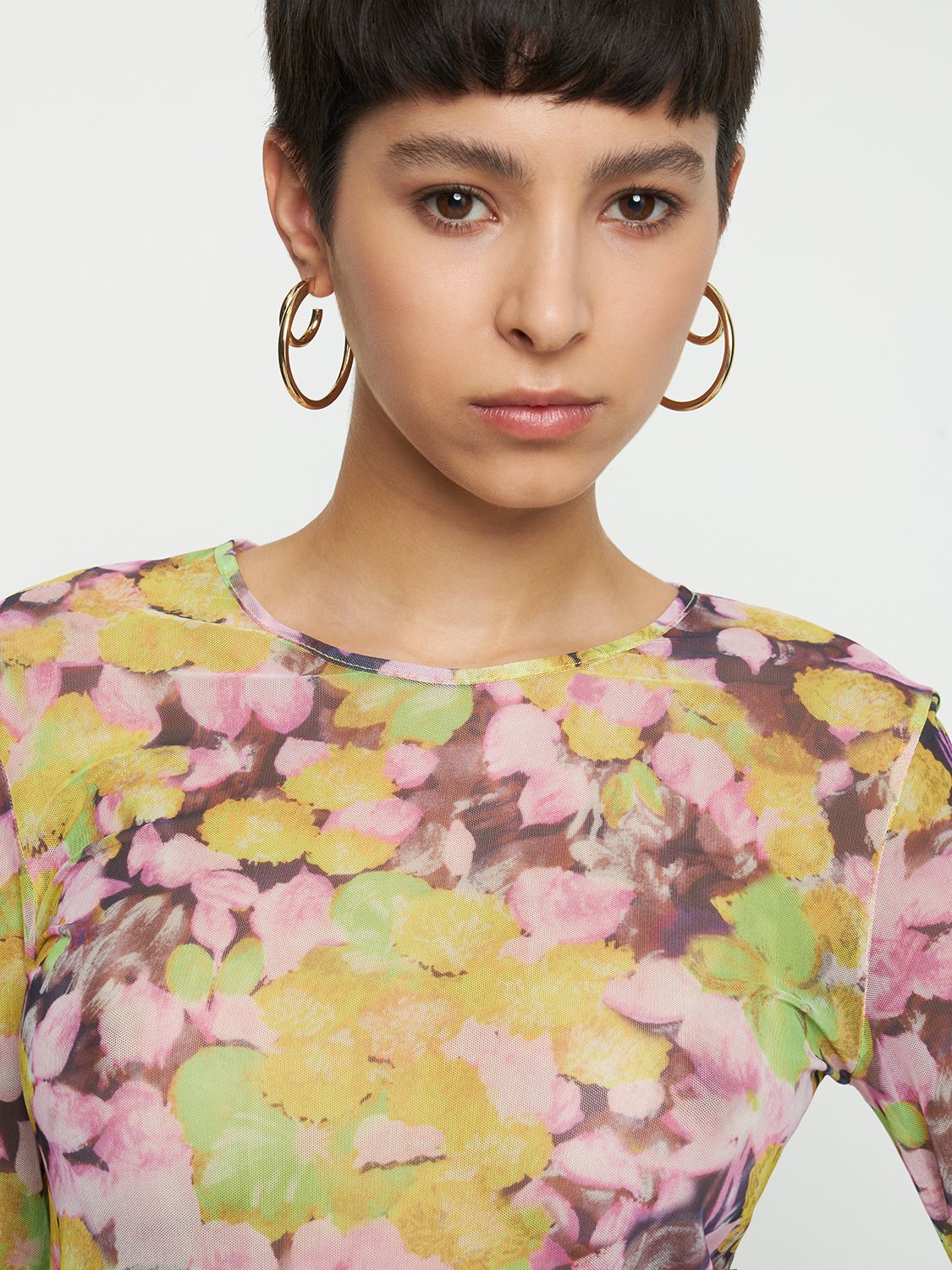 Large Double Lilly Hoop Earrings
