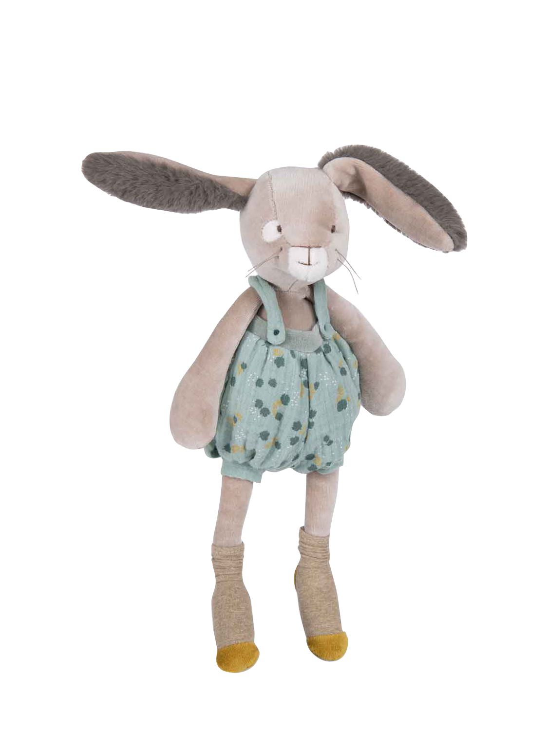 Moulin Roty Kids' Lapin Sauge Plush Toy In Green