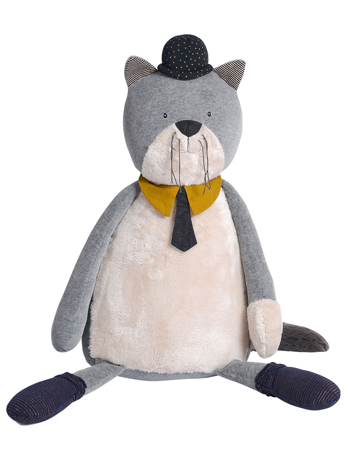 Moulin Roty Giant Fernand Plush Toy In Gray